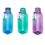 Sistema Hydrate Square Bottle 725 ml - Lime, blå, rosa, lilla, melon, svart - 725 ml