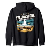 Visit Yellowstone National Park Scenic Wildlife Zip Hoodie