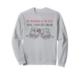 Laptops in Love: Online Couples Valentine Soulmates Women's Sweatshirt