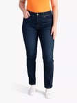 chesca Curvy Straight Jeans, Deep Ocean