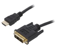 Cable DVI-D male HDMI male 0.5m noir