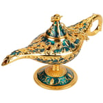 Dewin - Lampe de Légende Creuse Sculptée en Métal Creux Aladdin Magie Génie Lumière Souhaitant Pot Décor à la Maison (2)