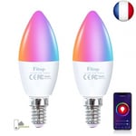 Fitop Ampoules intelligentes Alexa, Ampoule LED WiFi E14 Dimmable 4.9W