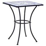 PAL-Table de bistro mosaïque Bleu et blanc 60 cm Céramique-PAL46706