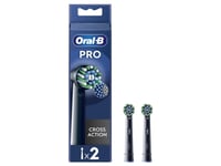 Oral-B | Replaceable Toothbrush Heads | Eb50brx-2 Cross Action Pro | Heads | For Adults | Number Of Brush Heads Included 2 | Black