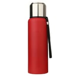 1L/ 1.5L Stainless Steel Water Bottle Double-wall Metal Insulated Vacuum Flask, Leak Proof Sports Water Bottles for Running, Cycling, Travel, Keep Cold 36H, Keep Warm 24H (Red,1500ml (52oz))