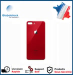 Vitre arrière pour iPhone 8 plus Rouge