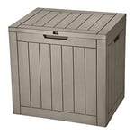 YITAHOME Coffre de Rangement de 118L, Boîte de Rangement Extérieure pour meubles de Terrasse, résine Imperméable avec Poignées Latérales Verrouillables (Marron)