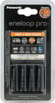 Panasonic eneloop Pro Smart & Chargeur Rapide + 4 Aa 2500 MAH Piles BQ-CC55E