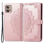 Mandala Motorola Moto G32 Flip Fodral - Roséguld Rosa