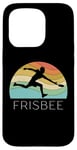 Coque pour iPhone 15 Pro Ultimate Frisbee Disque volant rétro pour homme et femme