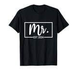 Mr. Est 2024 Just Married Wedding Groom Husband Mr Men T-Shirt