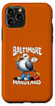 Coque pour iPhone 11 Pro Baltimore Maryland Seagull French Fries Souvenir drôle