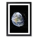 Big Box Art The Beauty of Planet Earth Framed Wall Art Picture Print Ready to Hang, Black A2 (62 x 45 cm)