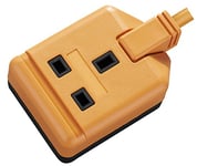 Masterplug Heavy Duty Single Socket Extension Lead, 10 Metres, Orange