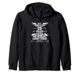 20th Wedding Anniversary World's Loudest Snorer Noisy Sleep Zip Hoodie