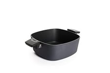 Woll Diamond Lite Casserole carrée inductive, 26 x 26 cm, hauteur 10,5 cm, 5,5 l, avec 2 poignées latérales, convient pour tous les types de feux, fonte d'aluminium, revêtement anti-adhésif, passe au