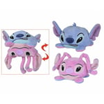 Peluche - Lilo Et Stitch - Stitch / Angel Reversible - 8 Cm