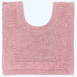 Tapis contour wc en coton, 50 x 55 cm - Rose poudré - Homescapes