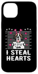 iPhone 14 Plus I Steal Hearts Valentine St Bernard Dog Funny Valentines Day Case