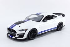 FORD MUSTANG SHELBY GT500 2020 WHITE BLUE MAISTO 31452 1/18 SPECIAL EDITION GT