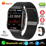 Uusi 1.95 Outdoor Military Man Smart Watch Miesten Bluetooth Call Smart Watch Miesten Android Ios Ip68 Vedenpitävä Ftiness Kellot_Black mesh belt_Outdoor Military