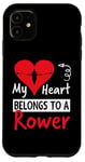 Coque pour iPhone 11 Valentines Day Design - My Heart Belongs to a Rower