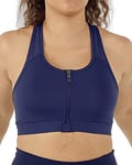 NIKE Women's Dri Fit Swoosh Bra, Midnight Navy/White, XS UK