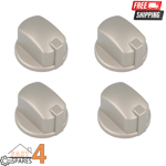 4X Hotpoint Indesit Oven Cooker Gas Knob Control Switch Inox