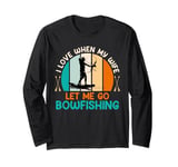 Bow hunter Love when my Wife let me go Bowfishing Husband Long Sleeve T-Shirt