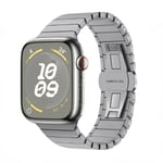 Metallrem För Apple Watch 9 8 7 45mm 41mm Ersättningsarmband i rostfritt stål För iwatch 6 5 4 3 2 SE 44mm 40mm Ultra/2 49mm Grey