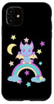 Coque pour iPhone 11 Chauve-souris pour Halloween - Arc-en-ciel - Pour enfant