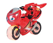 Ricky Zoom Ricky Sauvetage Eclair, figurine d'action pour enfants, roue libre, grande moto de 22 cm avec lumières, moto pour enfants garçons et filles de 3 ans et plus