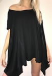 NEW ALL SAINTS OVERSIZED BLACK LOOSE DRAPE HEM TOP DRESS COMPLETELY SOLDOUT £159