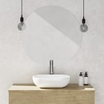Baikal Miroir de salle de bain, différentes formes et mesures disponibles. Option avec et sans LED. Styles adaptés à la salle de bain ou à n'importe quel séjour de la maison. 70 Miroir rond, 280034049