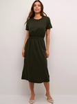 KAFFE Celina Smock Midi Dress, Forest Night