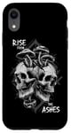 Coque pour iPhone XR Crâne Morille Mushrooms Rise From The Ashes Mycologist Goth