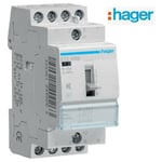 Hager - Contacteur chauffe-eau jour / nuit Silencieux - 25A - 4F - 230 v ETC425S