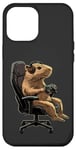 Coque pour iPhone 12 Pro Max Capybara Gamer Casque de jeu vidéo pour adolescents et joueurs de jeux