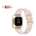 Fitbit Sense / Versa 3 glittrande pulver TPU-klockarmband - Guld Guld