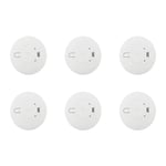 6 x Aico Ei146E Smoke Alarms Mains/Battery Optical /Photoelectric