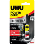 Colle extra forte - Tous supports - Transparente - UHU Power Glue - Tube de 5g