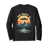 THE TRUTH IS UFO Mountain Sunset Long Sleeve T-Shirt