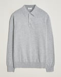 Filippa K Knitted Polo Shirt Light Grey Melange