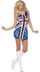 Sparkly SEQUINNED Union Jack LONG dress - UK 8/10 small fitting BRITISH Flag