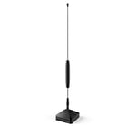 Hama Antenne d'intérieur « Basic » Passive (réception DVBT, DVBT2, Dab+, Dab, FM, antenne d'intérieur pour téléviseur et Radio, réception à 360°, orientable à 180 °), Noire