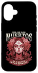 Coque pour iPhone 16 De los Muertos Spritis Jour des morts Crâne Femme