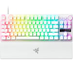 Razer Huntsman V3 Pro Tenkeyless - TKL Analog Optical Esports Keyboard Snap Tap & Rapid Trigger (Quick Onboard Adjustments, Multi-function Dial and Buttons) US-Layout | White