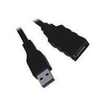 Rallonge USB 3.0 MCL - Type A Mâle/Femelle - 3m - Blindé - Garantie 2 ans