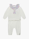 Trotters Baby Felicite Bunny Wool Blend Knitted Set, White/Pink